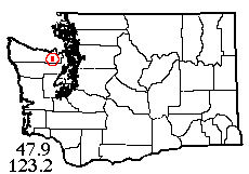 Washington map showing locality