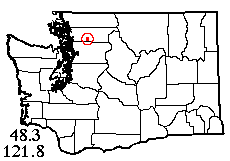 Washington map showing locality