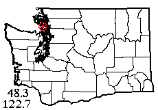 Washington map showing locality