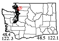 Washington map showing locality