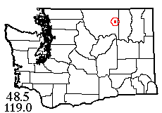 Washington map showing locality