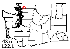 Washington map showing locality