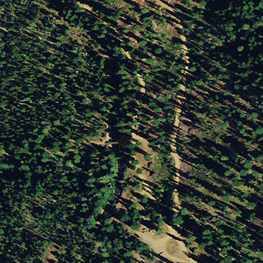 aerial photo, Johnson Creek Trailhead, North Fork Teanaway River, Kittitas County, Washington