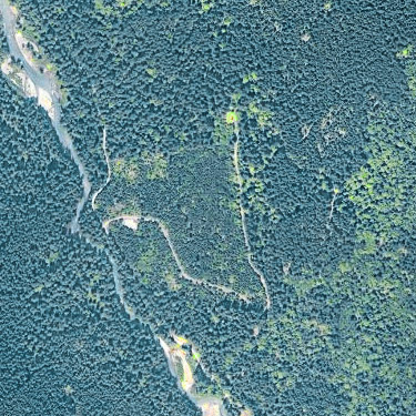 intersection of Bacon Creek and Bacon Point roads, NE of Marblemount, Skagit County, Washington, 2013 aerial photo