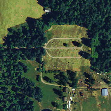 2015 aerial view of Bay View Cemetery, Skagit County, Washington