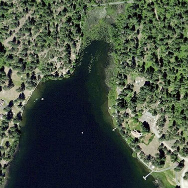 aerial view of Bear Lake Park, Spokane County, Washington