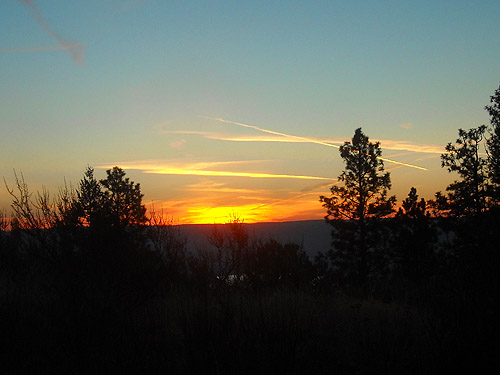 Sunrise, 6 October 2013, on Bear Mountain, near Chelan, Washington