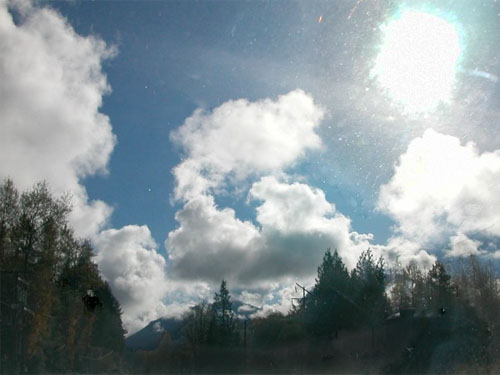 clouds on Stevens Pass Highway near Baring, Washington, 20 Oct. 2015