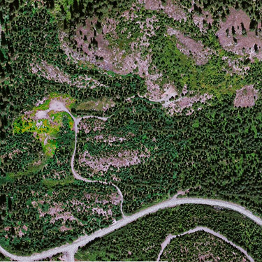 2010 aerial photo, Cooper Pass, Kittitas County, Washington