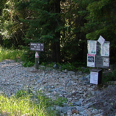Mineral Creek trailhead, Kachess River north of Kachess Lake, Kittitas County, Washington
