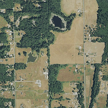 2015 aerial view of Chehalis-Western Trail 5 miles N of Olympia, Washington