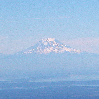 Mount Rainier from treeline viewpoint, Mt. Ellinor, Mason County, Washington