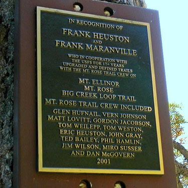 plaque at treeline viewpoint, Mt. Ellinor, Mason County, Washington