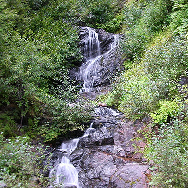 roadside waterfall, road to Evergreen Mountain, Snohomish County, Washington