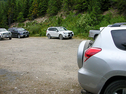 parking lot for trailhead to Evergreen Mountain, Snohomish County, Washington