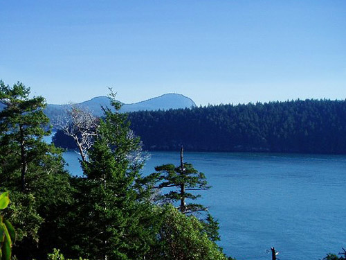 Burrows Island from Fidalgo Head, west of Anacortes, Washington