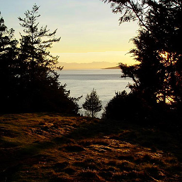 dusk at Fidalgo Head, west of Anacortes, Washington