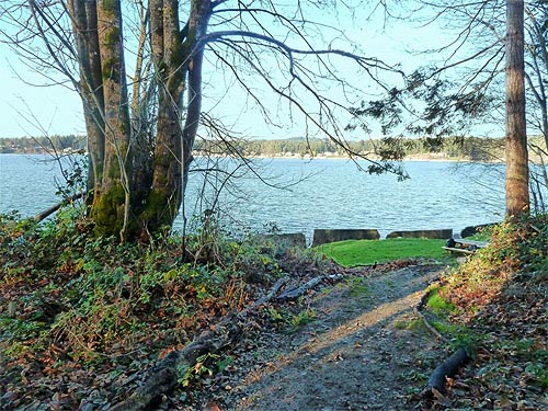 trail to shore, Fox Island Sandspit Park (Nearns Point), Pierce County, Washington