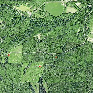 2017 aerial photo of Gilligan Creek-Salmon Creek area, Skagit County, Washington