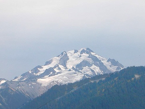 view of Glacier Peak from south slope of Green Mountain, Snohomish County, Washington