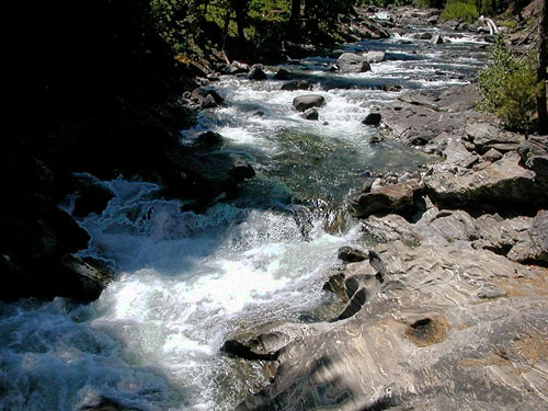 creek just above footbridge, Icicle Creek at Chatter Creek, Chelan County, Washington