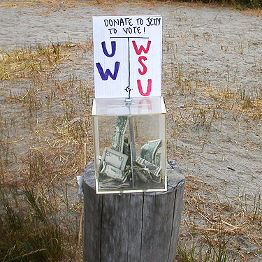 crafty fundraising strategy on Jetty Island, Everett, Snohomish County, Washington