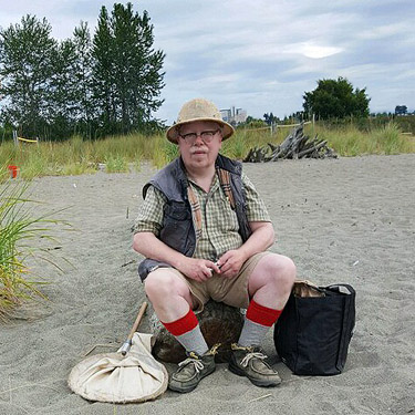 Rod Crawford on Jetty Island, Everett, Snohomish County, Washington