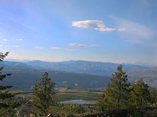 view from road to Jumpoff Ridge site, SE Chelan County, Washington
