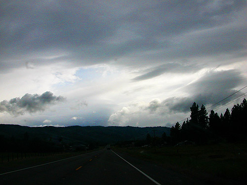 evening clouds over Teanaway valley, Kittitas County, Washington on 9 June 2016