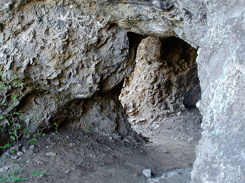 mysterious cave or tunnel, South Fork of Manastash Creek at Barber Springs Road, Kittitas County, Washington