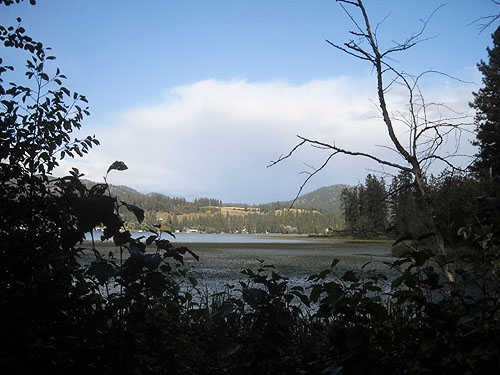 sun on the water, McLellan Conservation Area, Spokane County, Washington