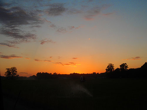 sunset east of Arlington, Washington on 28 July 2013