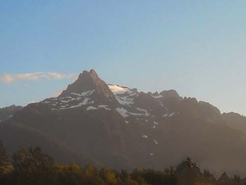 Whitehorse Mountain seen from Darrington, Snohomish County, Washington