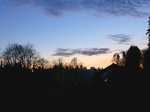 sunset from Merwin Park, Cowlitz County, Washington, 8 November 2014