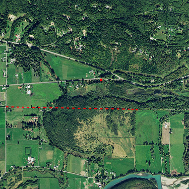 2015 aerial photo of Minkler Lake area, Skagit County, Washington