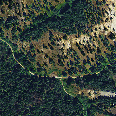 East Fork Mission Creek at Peavine Canyon, Chelan County, Washington, 2013 aerial photo