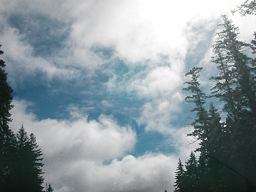 first blue sky seen across Snoqualmie Pass, Washington on 3 May 2017
