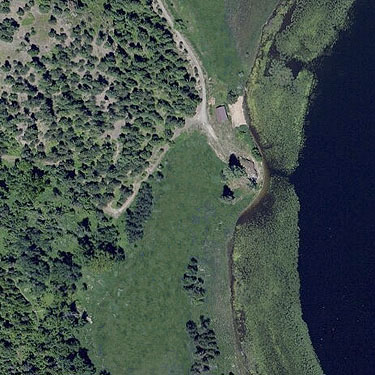 2012 aerial view of service building site, McKenzie Conservation Area, Newman Lake, Spokane County, Washington