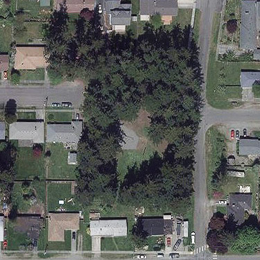 aerial view of Tyhuis Park, Oak Harbor, Whidbey Island, Washington