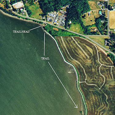 Padilla Bay Shore Trail, Skagit County, Washington, 2015 aerial view