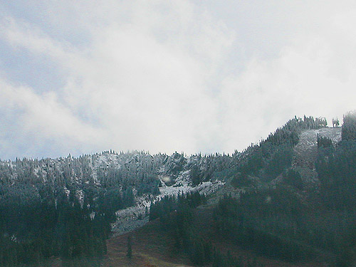 fresh snow near Stevens Pass, Washington on 19 October 2016