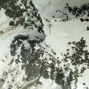winter aerial photo of Sauk Mountain summit area, Skagit County, Washington, 2011