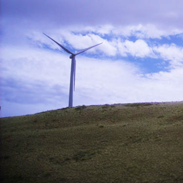 wind turbine on hill overlooking upper Schnebly Coulee, Kittitas County, Washington