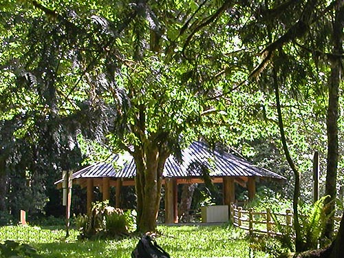 picnic shelter in Squire Creek Park, Snohomish County, Washington