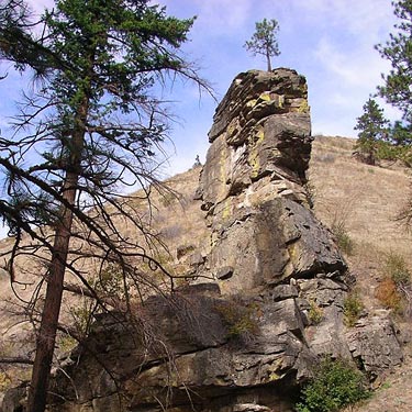 stone pillar, Swakane Canyon, Chelan County, Washington
