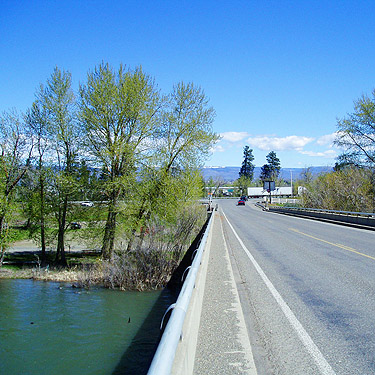 low railing of Thorp Highway Bridge, near Ellensburg, Kittitas County, Washington