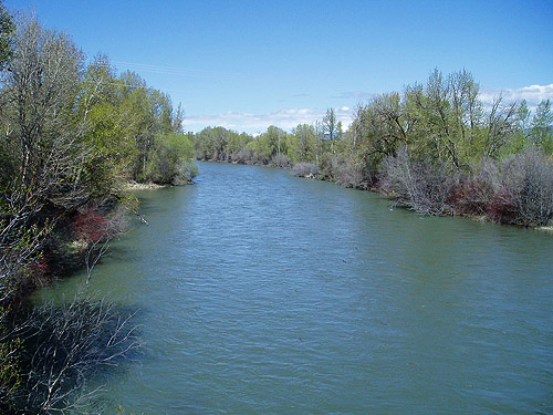 Yakima River at Thorp Highway Bridge, near Ellensburg, Kittitas County, Washington