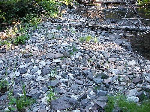 gravel bar on Union Creek near Union Creek trailhead, Yakima County, Washington