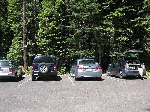 trailhead parking lot, Union Creek Falls, Yakima County, Washington